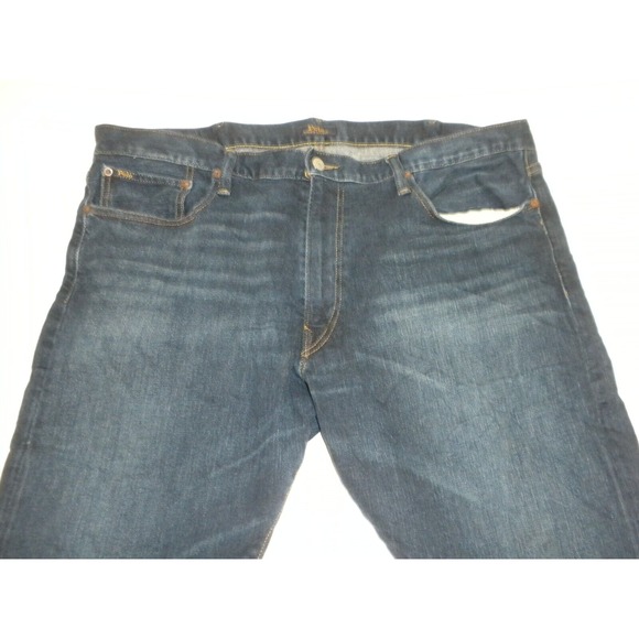 Polo Ralph Lauren Jeans Mens 40x32 Blue Denim Varick Slim Straight Dark Wash - Picture 2 of 15